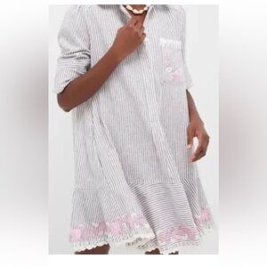 NWT Tuckernuck Callahan Dress Gray Stripe Size XS